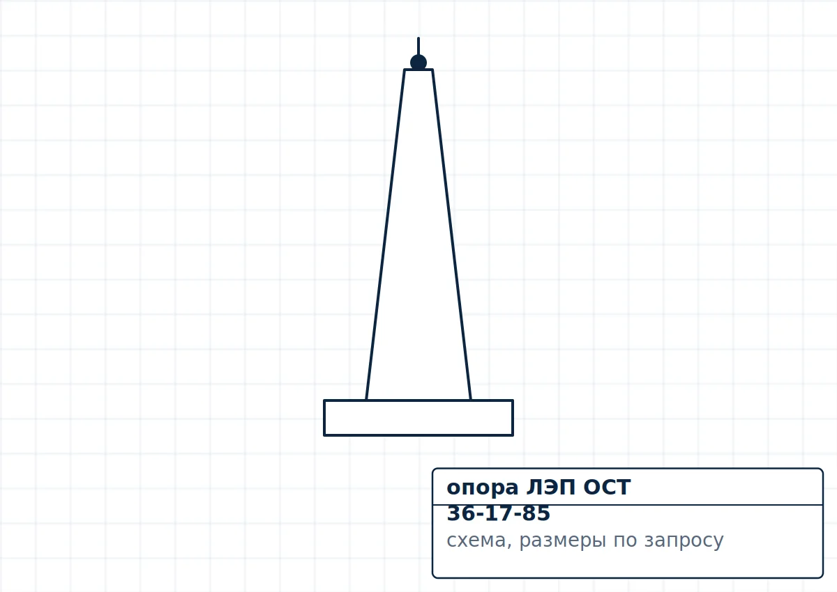 Чертёж опора ЛЭП ОСТ 36-17-85