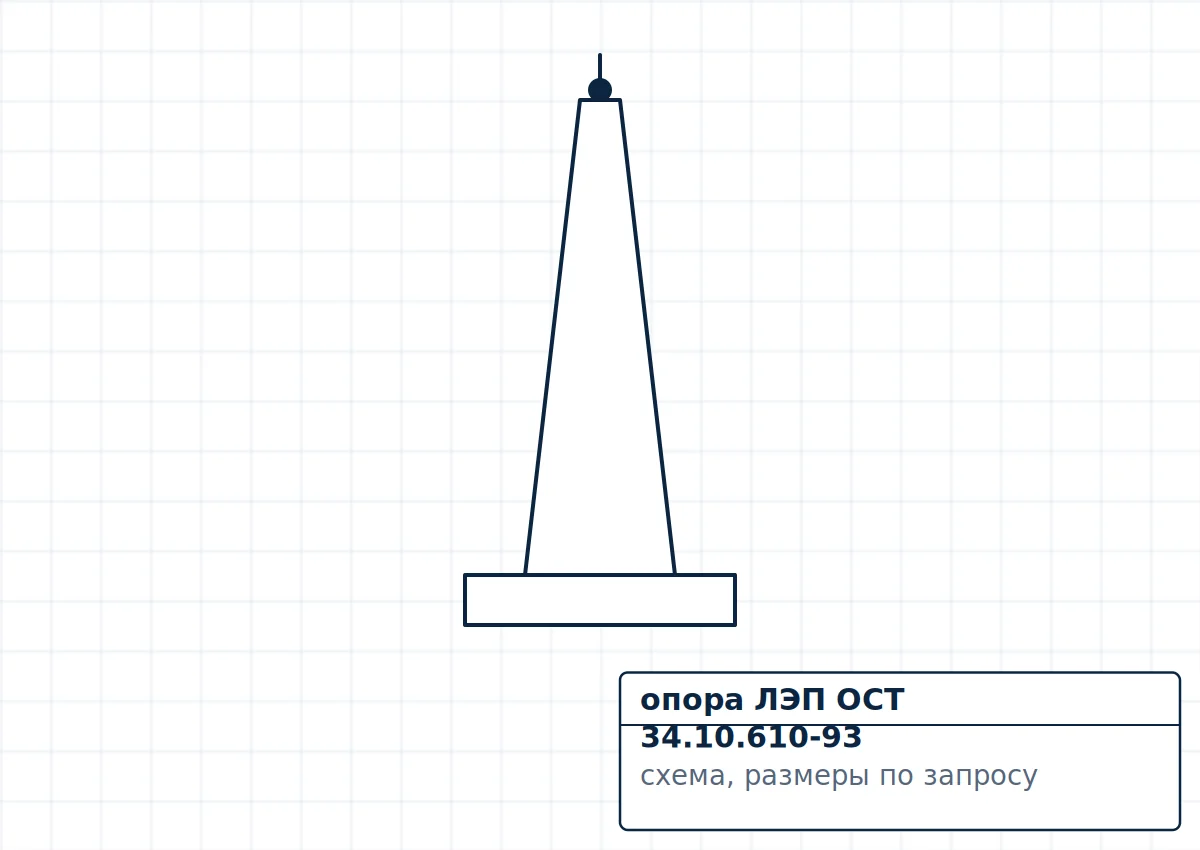 Чертёж опора ЛЭП ОСТ 34.10.610-93